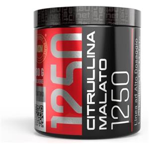 Net Integratori Citrullina Malato 1250 - 180 g Neutro - Integratore Pre Workout per Ossido Nitrico e Pump Muscolare - Massima Resistenza Fisica Energia e Recupero