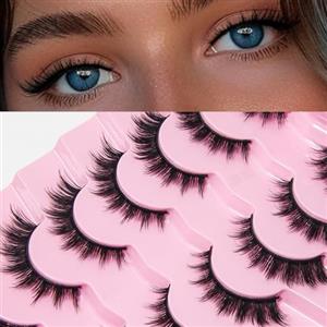 AKARABEAUTYLASHES AKARA Ciglia Finte Naturali 7 Paia 3D Ciglia Finte False Eyelashes Visone Artificiale (3D-BN11)