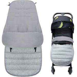 WIYETY Sacco nanna impermeabile per passeggino e passeggino, con chiusura lampo, antiscivolo, per passeggino, passeggino e passeggino, colore: grigio