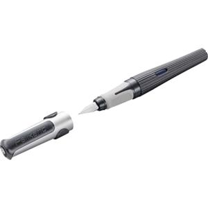 Pelikan Pelikano - Penna stilografica per destrorsi, con pennino M, colore grigio, 1 pezzo