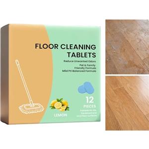Generico Compresse per Pulizia Pavimenti - 12 Pezzi Rimuove Polvere e Macchie - Detergente per Pavimenti Profumato - Per Wc Piastrelle Laminate Bagno Lavatrice Casa