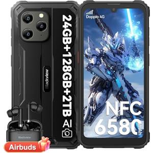 Blackview BV5300Plus Rugged Smartphone 2025, 24GB+128GB/1TB Espandibile/Octa-core, Telefono Indistruttibile Cellulare Robusto, 6580mAh, 6.1 HD+ 13MP+5MP, NFC/Face ID/OTG/GPS/Dual SIM 4G/IP68/IP69K