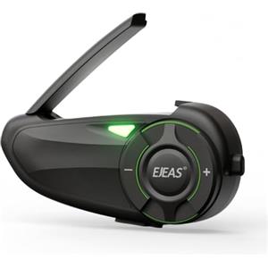 vFound Q8 Moto Casco Bluetooth Intercom Headset, aggiornato Mesh 3.0 + 5G sistema interfono di gruppo con la condivisione di musica e IP67 impermeabile per 6 piloti gruppo di conversazione (1 Pezzo)