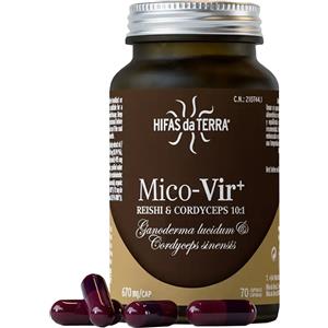Hifas da Terra Mico Vir - Integratore con Reishi, Cordyceps e Vitamina C per il Supporto Immunitario - 70 Capsule
