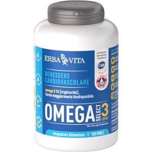Erba Vita Omega Select 3 UHC - Integratore Omega 3 con 40% EPA e 20% DHA in 120 Perle