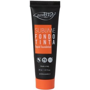 Purobio Fondotinta Fluido Sublime 04 Beige Medio Neutro - 30 ml, Leggero e Vellutato con Aloe Vera e Squalano