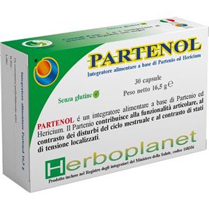 Herboplanet Partenol - Integratore alimentare 30 capsule con Partenio e Hericium per articolazioni e ciclo mestruale