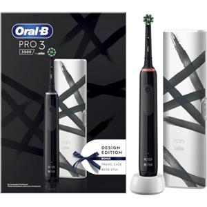 Oral-B Spazzolino Elettrico Ricaricabile Nero Pro 3 3500, 1 Testina, 1 Custodia Da Viaggio. 1 Spazzolino