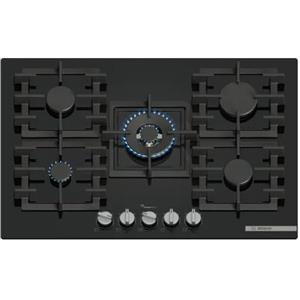 Bosch PPQ7A6I40, Serie 6, Piano Gas, 5 Fuochi, 80 cm, Vetro Temperato Nero