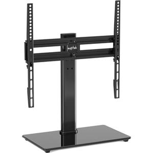 suptek Supporto TV universale girevole, supporto TV da tavolo per schermi piatti curvi da 26-55" fino a 45 kg, supporto base TV in vetro temperato regolabile in altezza, VESA max. 400x400 mm, TS202