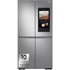 Samsung Frigorifero a 4 Porte Family Hub AI RF65DG9H0ESR/EF, Con AI Vision Inside, Wifi+AI Energy Mode, Beverage Center, Metal Back, 636 L, LxAxP: 91,2 x 183 x 72,3 cm, Inox Spazzolato