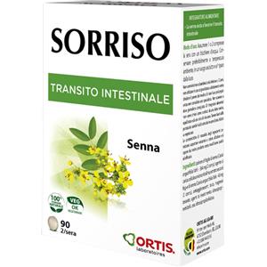 ORTIS Sorriso Integratore Alimentare 90 Compresse - Favorisce il Transito Intestinale con Senna, Adatto a Vegani