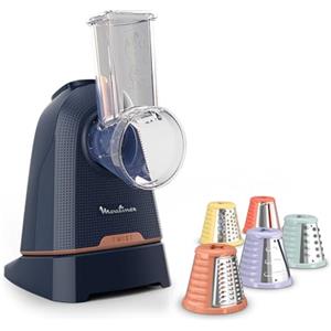 Moulinex Fresh Express Twist, Tritatutto, Sistema Direct Serve per Qualsiasi Contenitore, 5 Funzioni, Blu, DK8654E0