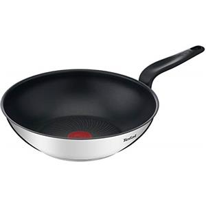 Tefal PRIMARY padella wok 28 cm, in acciaio inox con antiaderente
