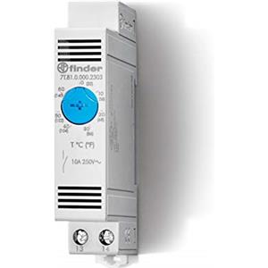 Finder 7T8100002303PAS - Termostato regolabile per armadio 1 NO 10 A