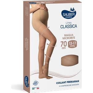 Sauber Collant Premaman 70 Denari Maglia Microrete Neutro Beige Taglia 5 - Compressione Graduata