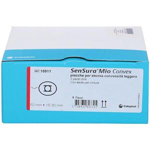 Coloplast Sensura Mio Convex Deep Placca Stomia 50 mm 15-30 - 5 Pezzi, Adesivo Convesso per Comfort e Sicurezza
