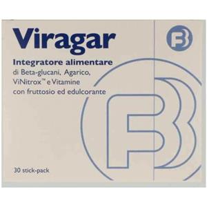 FB DERMO Srl VIRAGAR - Integratore Alimentare 30 Stick da 5 ml con Agarico e Vitamine C, B6, B12