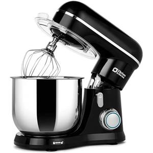 Kitchen in the box Impastatrice Planetaria, 3,5L Piccolo Planetaria Professionale, 10 Velocità Impastatrice Pizza con Uncino Impastatore, Mescolatore, Frusta Sbattitric (Nero)