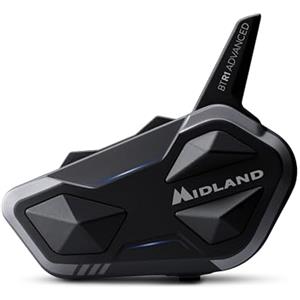 Midland Interfono Bluetooth BTR1 Advanced X - Comunicazione fino a 1.200 m, modalità Conference per 4 persone