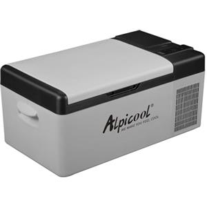 Alpicool EC15 15L Frigoriferi per Auto Mini Frigo Portatile Elettrico Auto Frigorifero Congelatore 12/24V DC per Viaggio(Batteria non inclusa)