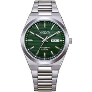 Citizen Vagary by Orologio Uomo Automatico IX3-611-41 | Cassa e Bracciale in Acciaio 38mm | Quadrante Verde a Righe Orizzontali con Day-Date | Meccanica a Vista | Subacqueo 10 ATM