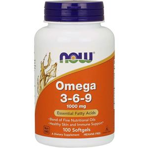 NOW Foods Omega 3-6-9 1000mg - 250 Capsule Morbide con Oli Essenziali per Salute del Cuore e della Pelle
