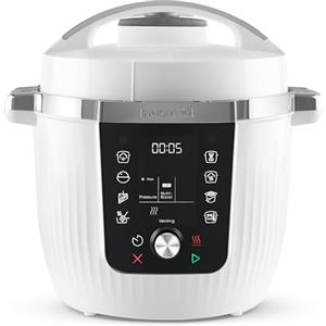 Instant Pot Pro multicooker 10 in 1 da 5,7 l - bianco, pentola a pressione, casseruola, cuoci riso, casseruola, yogurt, scaldavivande sottovuoto, cottura a vapore, NutriBoost, lavabile in
