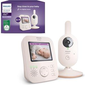 AVENT Philips Avent Advanced Video Baby Monitor, Certificato DEKRA, per rimanere sempre in contatto con il tuo bambino in modo sicuro e riservato, con telecamera e audio, schermo da 2,8", zoom x2, SCD881/26