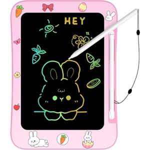 Genialba Tavoletta LCD per Scrittura, Lavagna da Disegno con Schermo Colorato per Bambini e Bambine dai 3 ai 7 anni, Giocattoli Educativi per Compleanni e Natale (Coniglio)