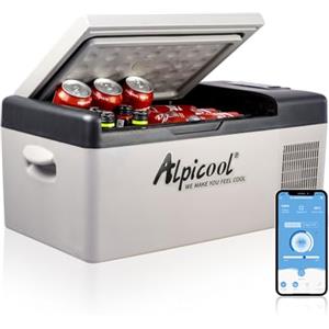 Alpicool C15 15 Litri Frigoriferi per Auto Mini Frigo Portatile Elettrico Auto Frigorifero Congelatore 12/24V DC per Viaggio 15 litri -20 ℃ a 20℃