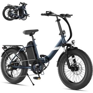 Touroll Bicicletta Elettrica, S3 Pro/S3/S2 Bici Elettrica pieghevole, 20×4.0/3.0 fat bike elettrica, Autonomia 195/150/65 KM, Motore 55/50/40 Nm, Forcella Ammortizzata,Batteria Rimovibile-S3 Pro