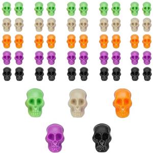YUGUOLAN 50 decorazioni a forma di teschio, decorazione con teschio, mini teschio, decorazione per Halloween, scheletro di Halloween, decorazione per vaso di fiori, decorazione per Halloween