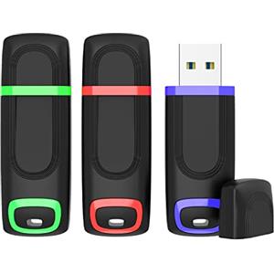 KEXIN Chiavetta USB 3.0 128GB, 3 Pezzi Chiavette USB 128 GB USB 3.0, Penna USB 128 GB con Indicatore LED, Memoria USB 128GB