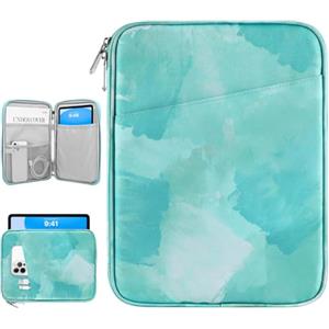 Dadanism 9-11" Custodia Protettiva Borsa Tablet Per iPad (A16) 11", iPad Air 11" M4/M3, iPad Pro 11" M5/M4, iPad 10a Gen 10,9", iPad 9/8/7a Gen 10,2", Galaxy Tab A11+ 11", Tab M11 11",VerdeSaleMarino