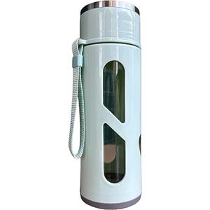 GMM Borraccia in Vetro, Bottiglia da 500 ml, Brocca con Tappo ad Avvitatura. (Verde Tiffany)