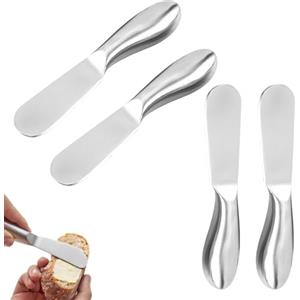 XINTANGXIA Set di 4 Coltello da Burro Coltelli Spalmatori Di Formaggio in Acciaio Inossidabile Utensile da Cucina per Tagliare o Spalmare Formaggio Burro Marmellata