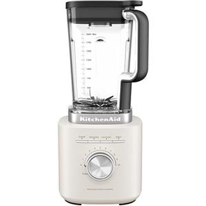 KitchenAid 5KSB2073EPL Pure Power Batidora de Vaso, Motor Potente con Jarra de 2L sin BPA, 10 Velocidades, Programas para Hielo y Smoothies, Cuchilla Asimétrica Inox, Porcelain White