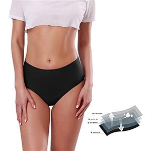 Fulidngzg Costumi Mestruali, Invisibili Flusso Abbondante Slip Bikini Costumi Mestruali Cotone Contenitiva Costume per Ciclo Mestruale Pancia Piatta Assorbenti Mutande Assorbent Lavabili Bianche