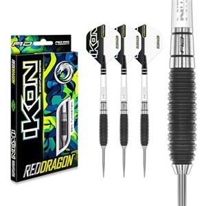 RED DRAGON Ikon 1.4 22 gram set di freccette professionali in acciaio al tungsteno con punta in acciaio, alette e steli
