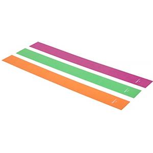 Amazon Basics Fascia elastica di resistenza in TPE, 1500 mm, set da 3 unità , Multicolore