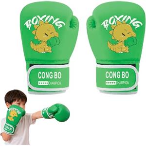 SUNOYA Guantoni da boxe per bambini, guantoni da boxe per bambini, da 4 a 12 anni, per sacco da boxe, kickboxing, Muay Thai, MMA (verde)