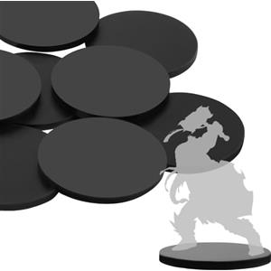 Aolso 40 Pezzi 32 mm Basi Rotonde in Plastica per Giochi di Guerra Tabella Minature Bonsai Decor