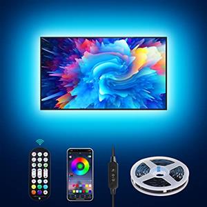 Daymeet Striscia LED luce per TV e retroilluminazione, striscia USB 4m RGB per monitor 55-75 pollici con telecomando