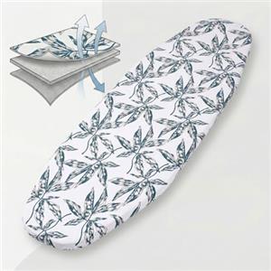 Umiin Copriasse da Stiro, 125 × 45 cm, Copri ASSE da Stiro Elastico e Spesso, con Parte Superiore in Cotone e Imbottitura in Feltro da 6 mm