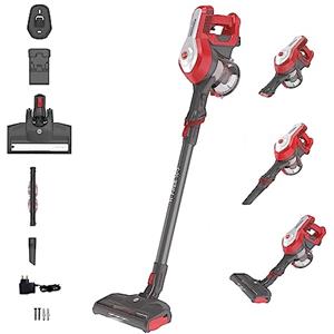 Hoover H-FREE 100 HF122RH 011 Scopa Elettrica Senza Fili, Senza Sacco, Ciclonico, Batteria 22V, Autonomia 40 Min, Grigio