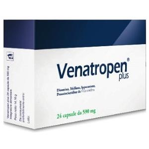 DDFARMA Venatropen Plus - Integratore alimentare per la circolazione, 24 capsule con Diosmina, Cumarina, Escina e Proantocianidine