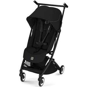 CYBEX Gold Passeggino LIBELLE con dimensioni adatte al bagaglio a mano, Da circa 6 mesi a circa 4 anni (max. 22 kg), Ultraleggero (solo 6 kg), Sistema di cinture a una mano, Magic Black