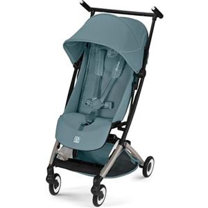 CYBEX Gold Passeggino LIBELLE con dimensioni adatte al bagaglio a mano, Da circa 6 mesi a circa 4 anni (max. 22 kg), Ultraleggero (solo 6 kg), Sistema di cinture a una mano, Stormy Blue