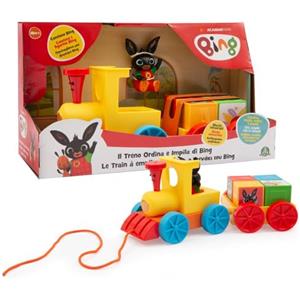 Giochi Preziosi Bing - Trenino Trainabile, Gioco Educativo con Cubi Numerati Raffiguranti Personaggi della Serie, Include un Piccolo Bing, dai 18 Mesi